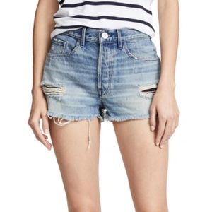 3x1 W2 Mason button-fly distressed denim shorts, Bleeker